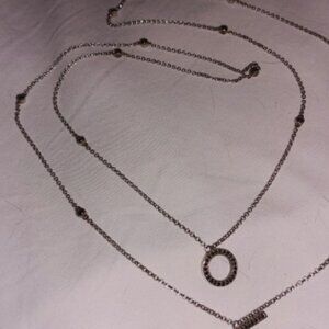 18" DESIGNER 925 SILVER DBL STRAND NECKACE W/MARCASITE